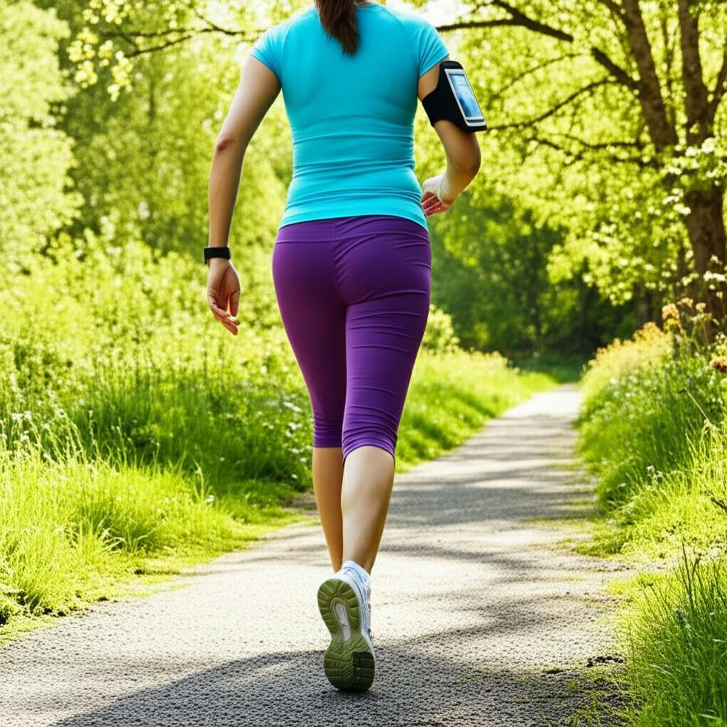 Generate a high-quality, relevant image prompt for an article about: Can I Lose Weight Walking 3 Tim
