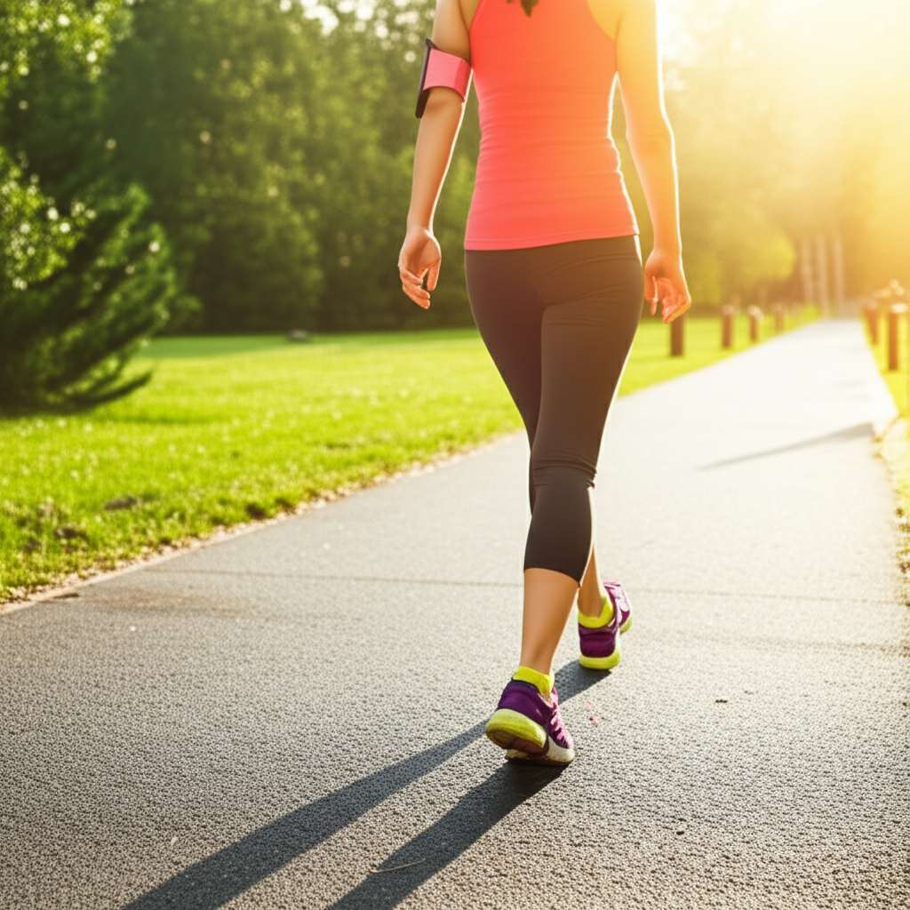 Generate a high-quality, relevant image prompt for an article about: Can I Lose Weight By Walking An
