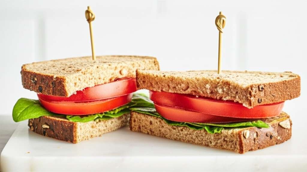 Generate a high-quality, relevant image prompt for an article about: Are Tomato Sandwiches Good for