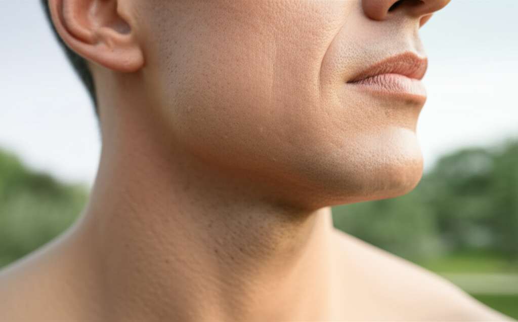 Generate a high-quality, relevant image prompt for an article about: Does Double Chin Go Away With W