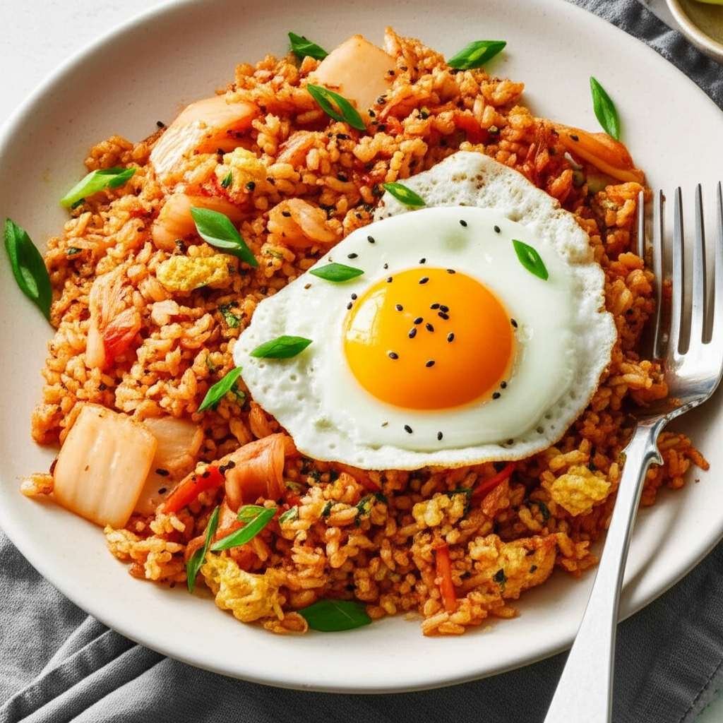 Generate a high-quality, relevant image prompt for an article about: Is Kimchi Fried Rice Good For W