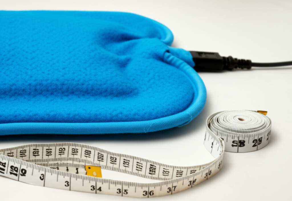 Generate a high-quality, relevant image prompt for an article about: Do Heating Pads Help With Weigh
