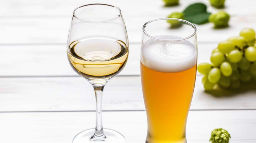 Generate a high-quality, relevant image prompt for an article about: Is Wine Better Than Beer For We