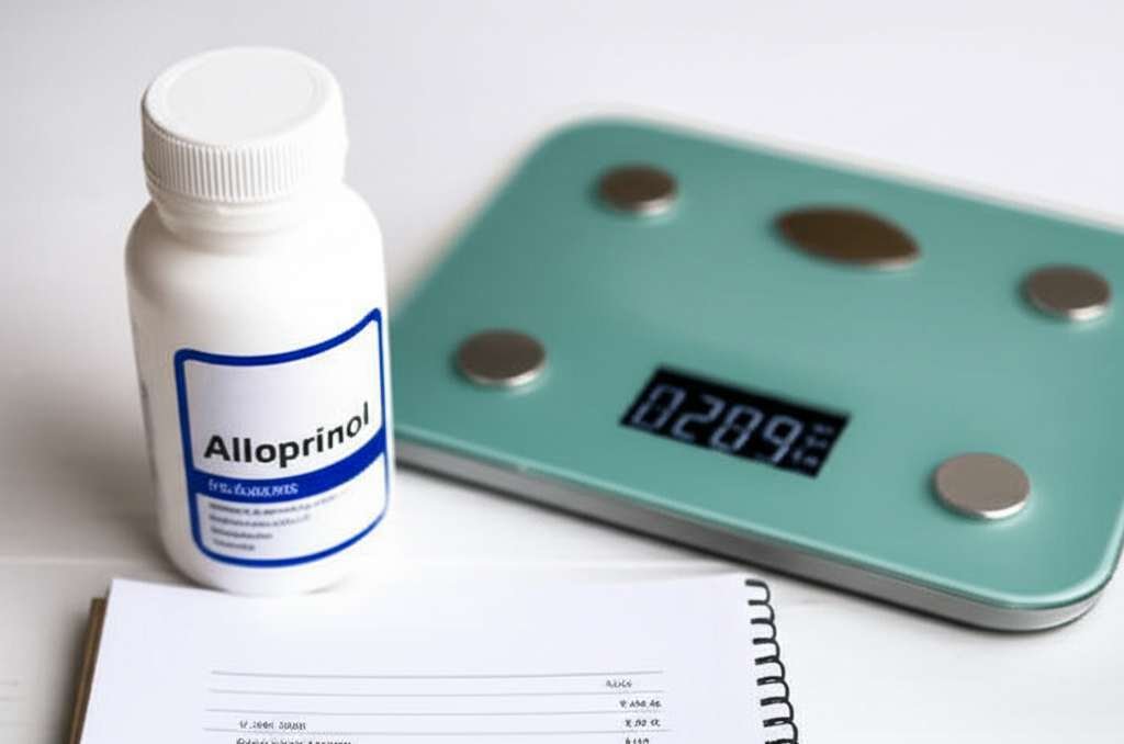 Generate a high-quality, relevant image prompt for an article about: Does Allopurinol Cause Weight L