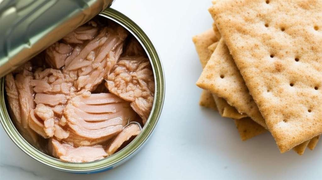Generate a high-quality, relevant image prompt for an article about: Is Tuna & Crackers Good For Wei