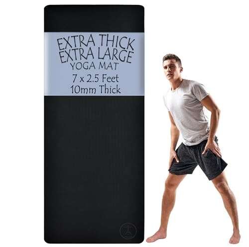 Tatago Extra Thick Yoga Mat Wide & Long 10mm