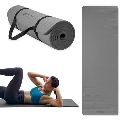 Gaiam Essentials Thick Yoga Mat Fitness & Exercise Mat...
