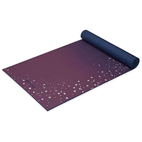 Gaiam Yoga Mat Premium Print Extra Thick Non-Slip 6mm.