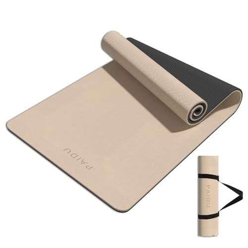 PAIDU Yoga Mat 8mm Super Thick TPE Non-Slip Fitness Mat.