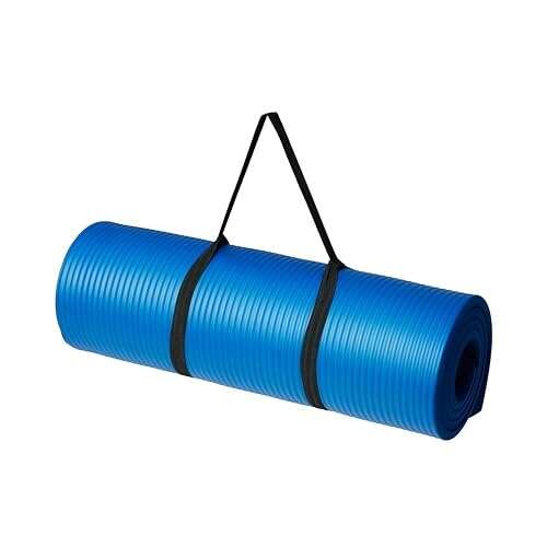 Amazon Basics 1/2 Inch Extra Thick Exercise Yoga Mat, Blue