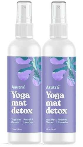 ASUTRA Yoga Mat Cleaner Spray Bundle (Peaceful Lavender)...