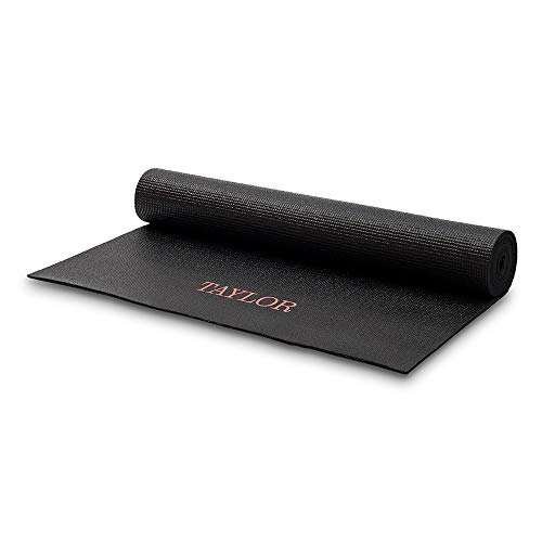 Weddingstar Customizable No-Slip Black Yoga Mat - Classic...