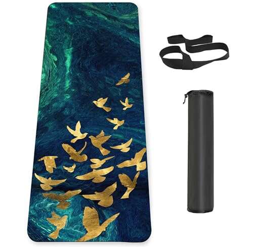 Knsbk Non Slip Yoga Mat TPE Workout Mat Thick 6mm