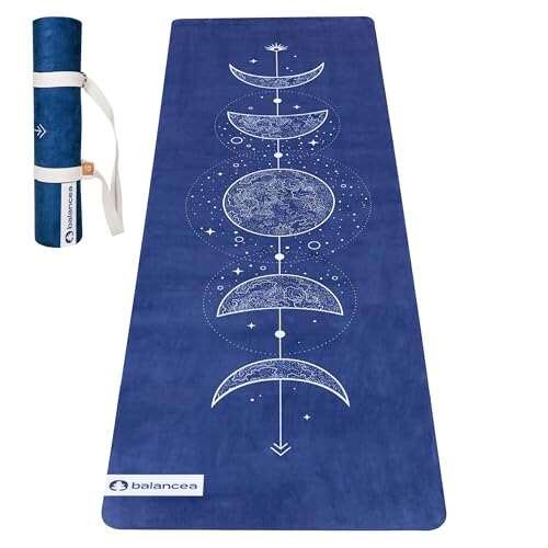 Yoga Mat With Strap 5mm Non Slip Suede TPE.