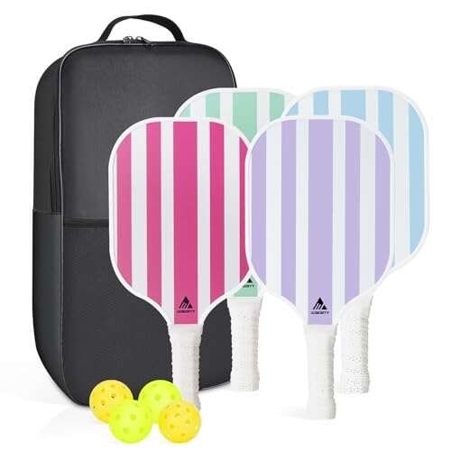 AOBORTY Pickleball Paddles 4 Pack - Light Graphite Set.