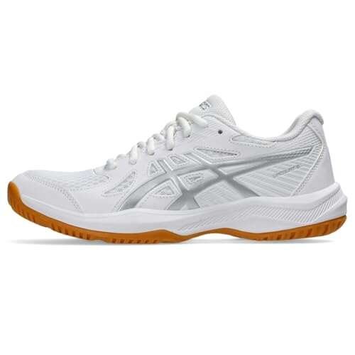 ASICS Women's Upcourt 6 Volleyball Shoes, 8.5, White/Pure...