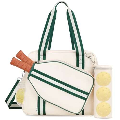 Movker Pickleball Tote Bag for Women Men with Paddle Cover.