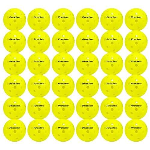 PRECISE Pickleball Balls – Outdoor A 40 Durable Yellow