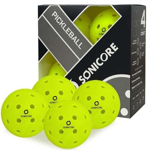 SONICORE Premium Outdoor Pickleball Balls, 4Count/12 Count...