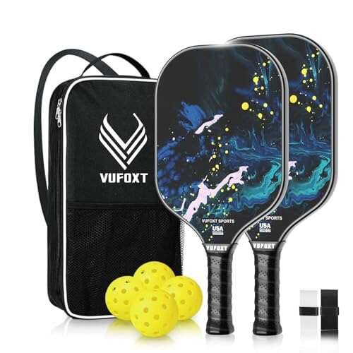 Pickleball Paddles Set of 2, USAPA Approved Carbon Fiber