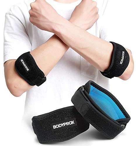 Bodyprox Elbow Brace 2 Pack for Tennis Golfer's Relief