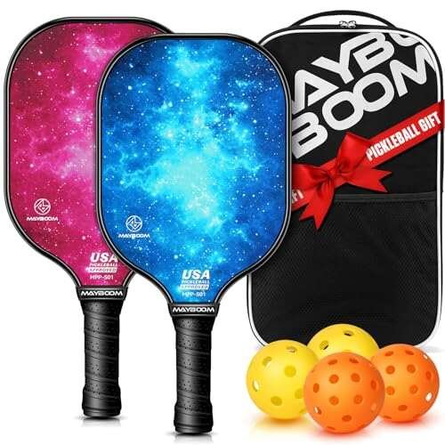 Pickleball Paddles Set of 2 or 4, USAPA Approved Fiberglass