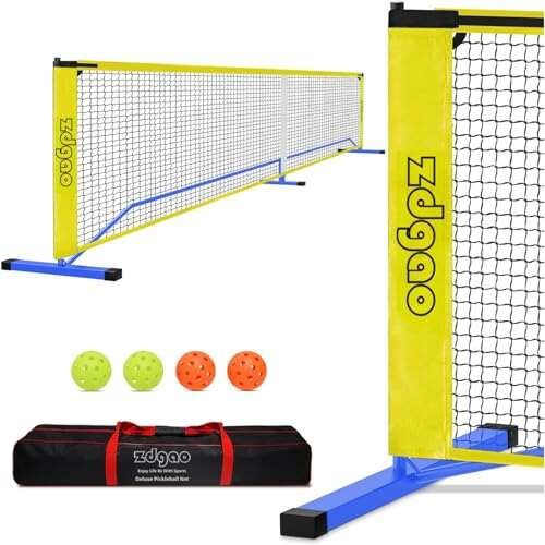 Zdgao Portable Pickleball Set with Net for Driveway Use.
