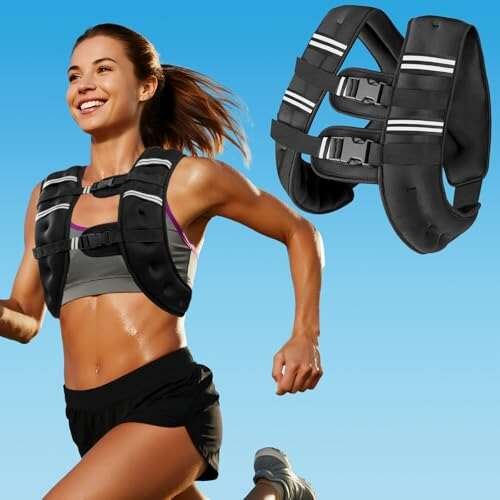 Weighted Vest with Two Adjustment Straps for Running...