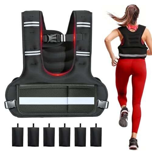 MerriVibe Weighted Vest for Women & Men, Adjustable 8–18lbs.
