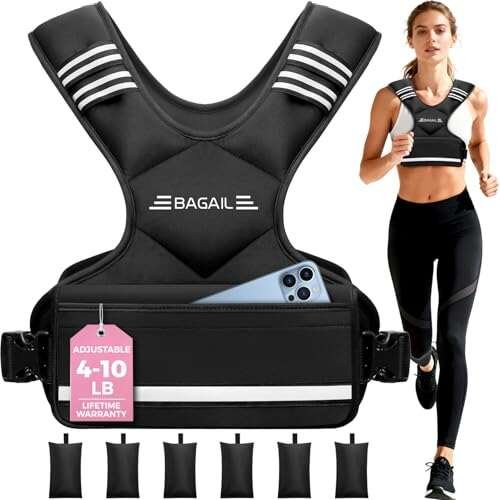 BAGAIL Adjustable Weighted Vest, 4-10lb/12-18lb/20-32lb...
