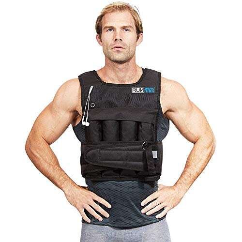 RUNmax rf20nop Run Fast 12lb-140lb Weighted Vest Black
