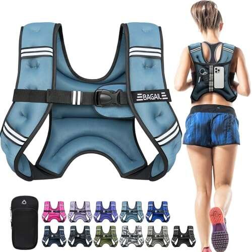 BAGAIL Weighted Vest, 5lb/8lb/10lb/12lb/15lb/20lb/25lb/30lb...