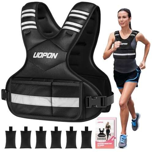 Adjustable Weighted Vest for Women, 6-12 Lbs Rucking...