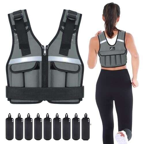 Sportneer Adjustable Weighted Vest Weights: 2-18 lbs/2-40...