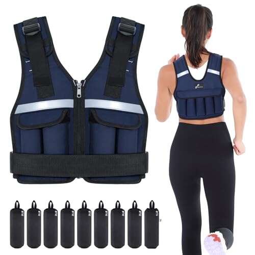 Sportneer Adjustable Weighted Vest Weights: 2-18 lbs/2-40...
