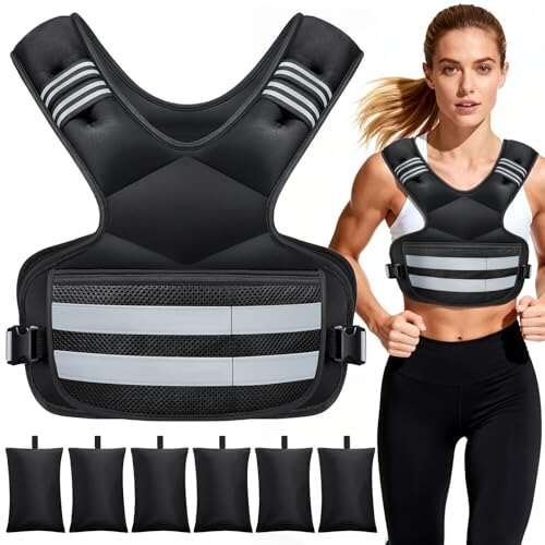 Adjustable Weighted Vest for Women and Men, 11-18lb Rucking.