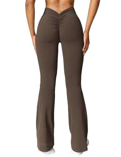 YEOREO Scrunch Flare Leggings Daze V Back Yoga Pants