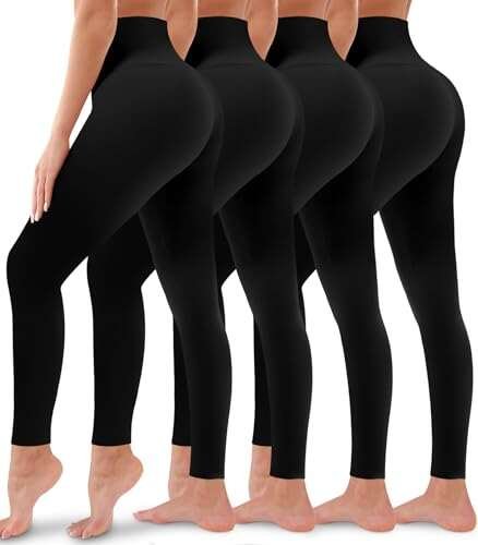 4 Pack Leggings for Women Butt Lift High Waisted Yoga