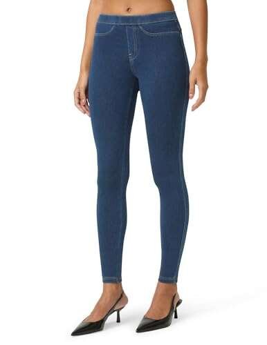 No nonsense Women's Classic Denim Leggings with Real Back...