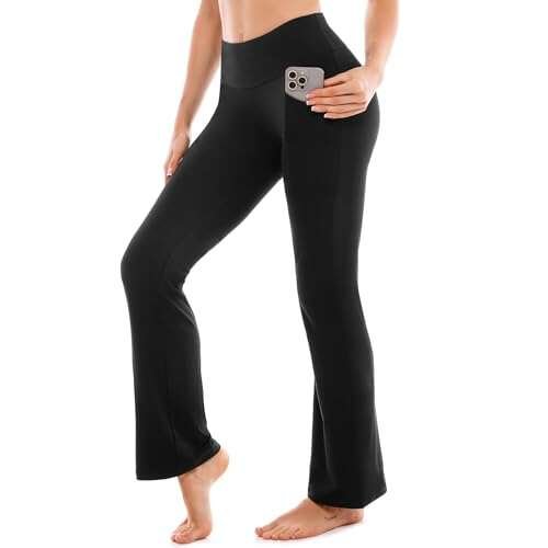 SINOPHANT Flare Leggings for Women with Pockets,High...