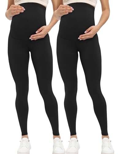 Buttergene Women's Maternity Leggings over the Belly...