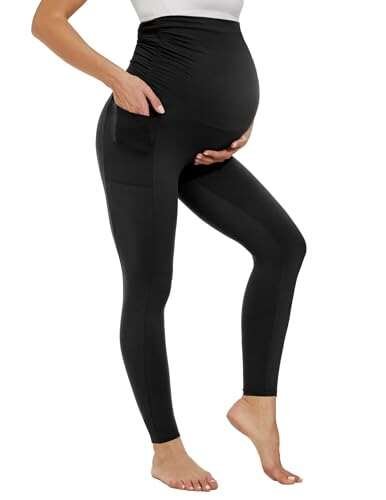 Happy.angel Maternity Leggings with Pockets Over The Belly