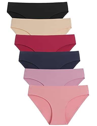 Caterlove Women's Seamless Underwear No Show Stretch Bikini...