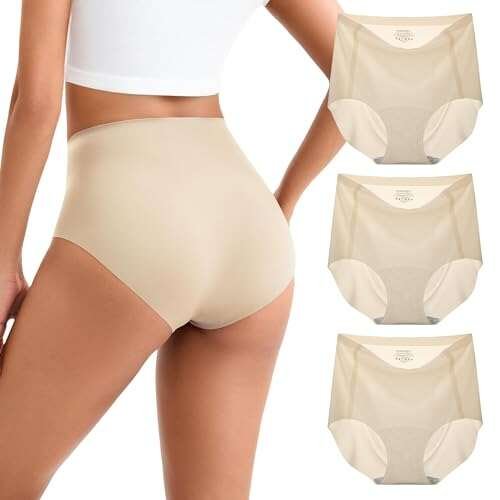 INNERSY Women's High Waist Seamless Underwear No Show...