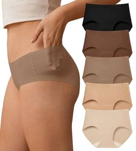 SHARICCA Womens Seamless Underwear No Show Hipster Panties...