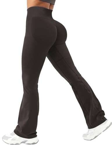 Ieumaz Scrunch Butt Lifting Flare Leggings for Women