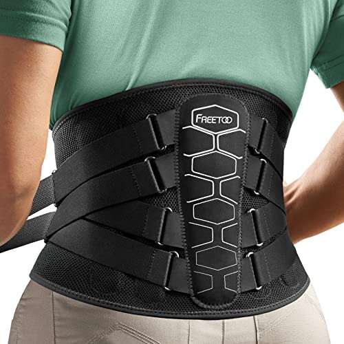 FREETOO Back Brace for Lower Back Pain with Pulley System