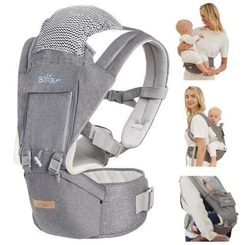 Bear Baby Carrier, 6-in-1 Baby Carrier Newborn to Toddler