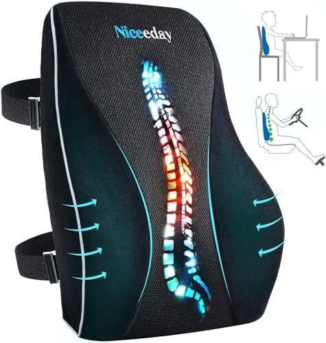 Niceeday Lumbar Support Pillow for Office Chair and Car