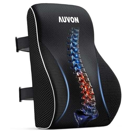AUVON Lumbar Support Pillow for Office Chair with Memory...